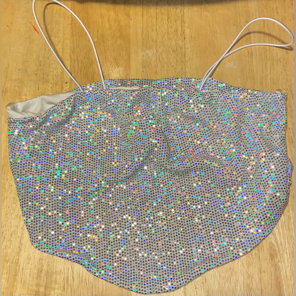 Rue21 Silver Sequin Crop Top